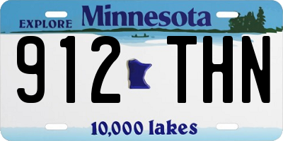 MN license plate 912THN