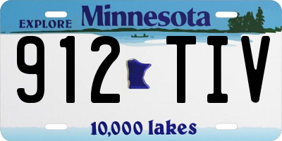 MN license plate 912TIV