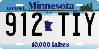 MN license plate 912TIY
