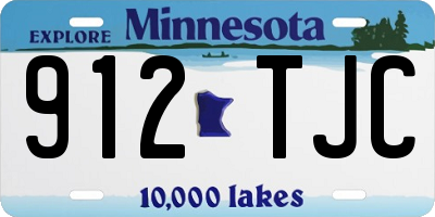 MN license plate 912TJC