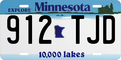 MN license plate 912TJD