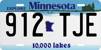MN license plate 912TJE