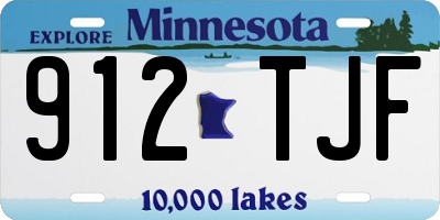 MN license plate 912TJF