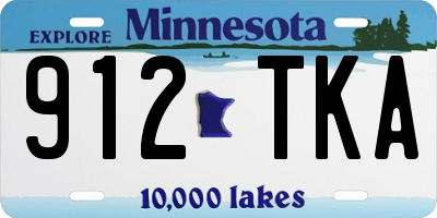 MN license plate 912TKA