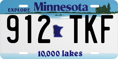 MN license plate 912TKF