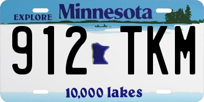 MN license plate 912TKM