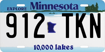 MN license plate 912TKN