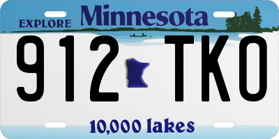 MN license plate 912TKO