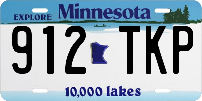 MN license plate 912TKP