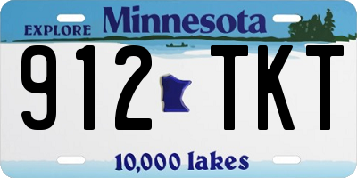 MN license plate 912TKT