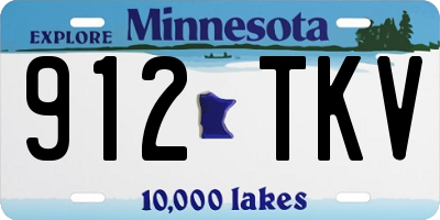 MN license plate 912TKV