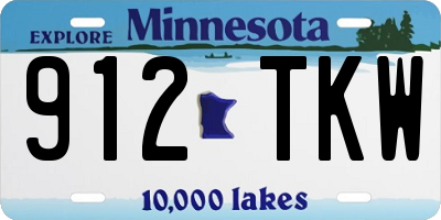 MN license plate 912TKW