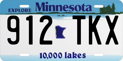 MN license plate 912TKX