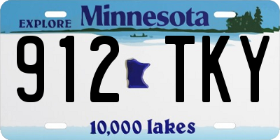 MN license plate 912TKY
