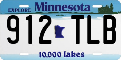 MN license plate 912TLB