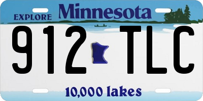 MN license plate 912TLC