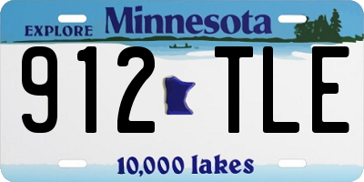 MN license plate 912TLE