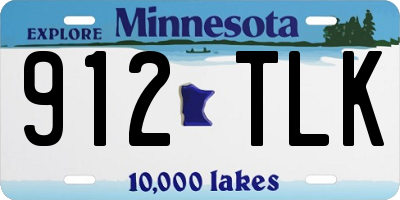 MN license plate 912TLK