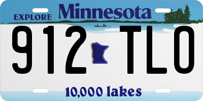 MN license plate 912TLO