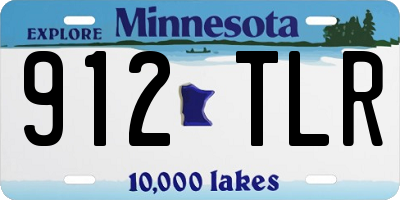 MN license plate 912TLR