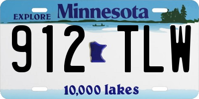 MN license plate 912TLW