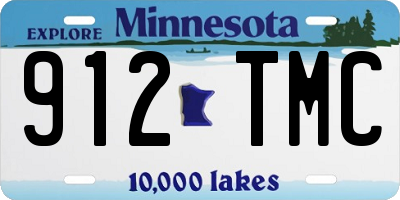 MN license plate 912TMC
