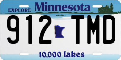 MN license plate 912TMD