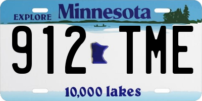 MN license plate 912TME