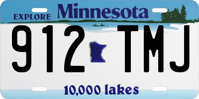 MN license plate 912TMJ