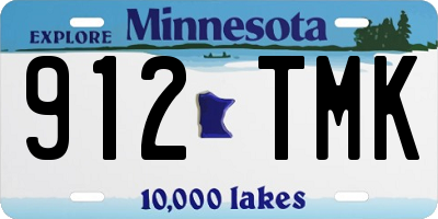MN license plate 912TMK