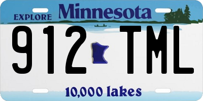 MN license plate 912TML