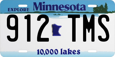 MN license plate 912TMS