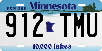 MN license plate 912TMU