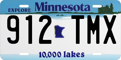 MN license plate 912TMX