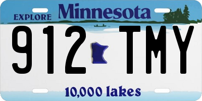 MN license plate 912TMY