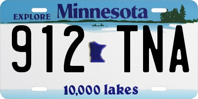 MN license plate 912TNA