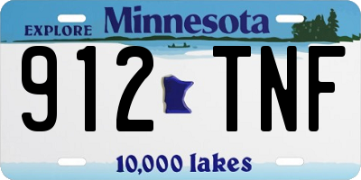 MN license plate 912TNF
