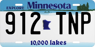 MN license plate 912TNP