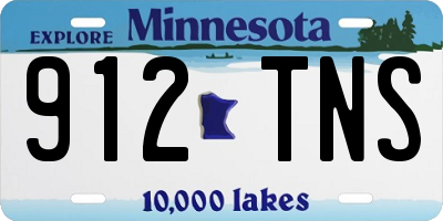 MN license plate 912TNS