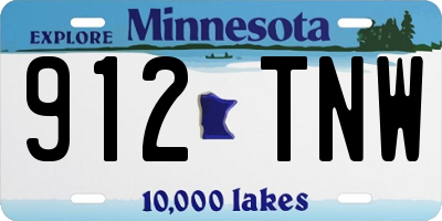 MN license plate 912TNW