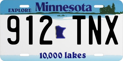 MN license plate 912TNX