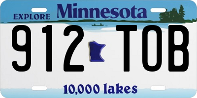 MN license plate 912TOB