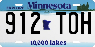 MN license plate 912TOH