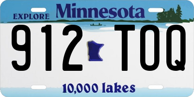 MN license plate 912TOQ