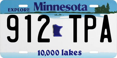 MN license plate 912TPA