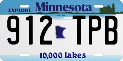 MN license plate 912TPB