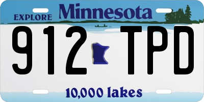 MN license plate 912TPD