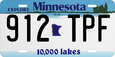 MN license plate 912TPF