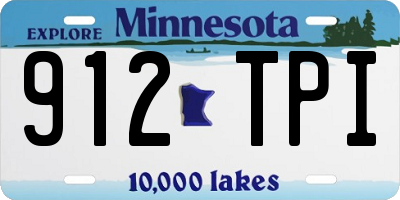 MN license plate 912TPI