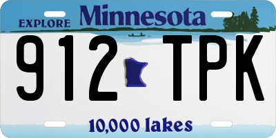 MN license plate 912TPK